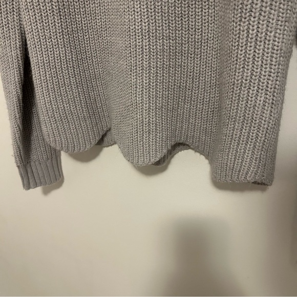 DEX GREY SWEATER WITH SCALLOPED EDGE SIZE US XS - Picture 4 of 7
